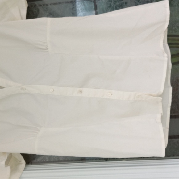 Zara Woman Portugal Size Medium Off White Short Sleeve Very Cute Vintage Top - Picture 4 of 7